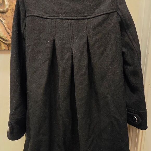 🤎 GAP Kids M Black Double-Breasted Pea Coat VGUC - Picture 6 of 9